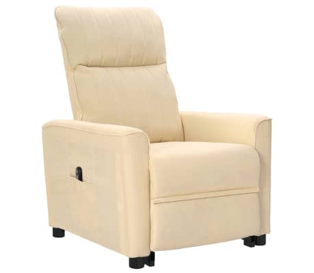 vidaXL Fauteuil Crème Tissu