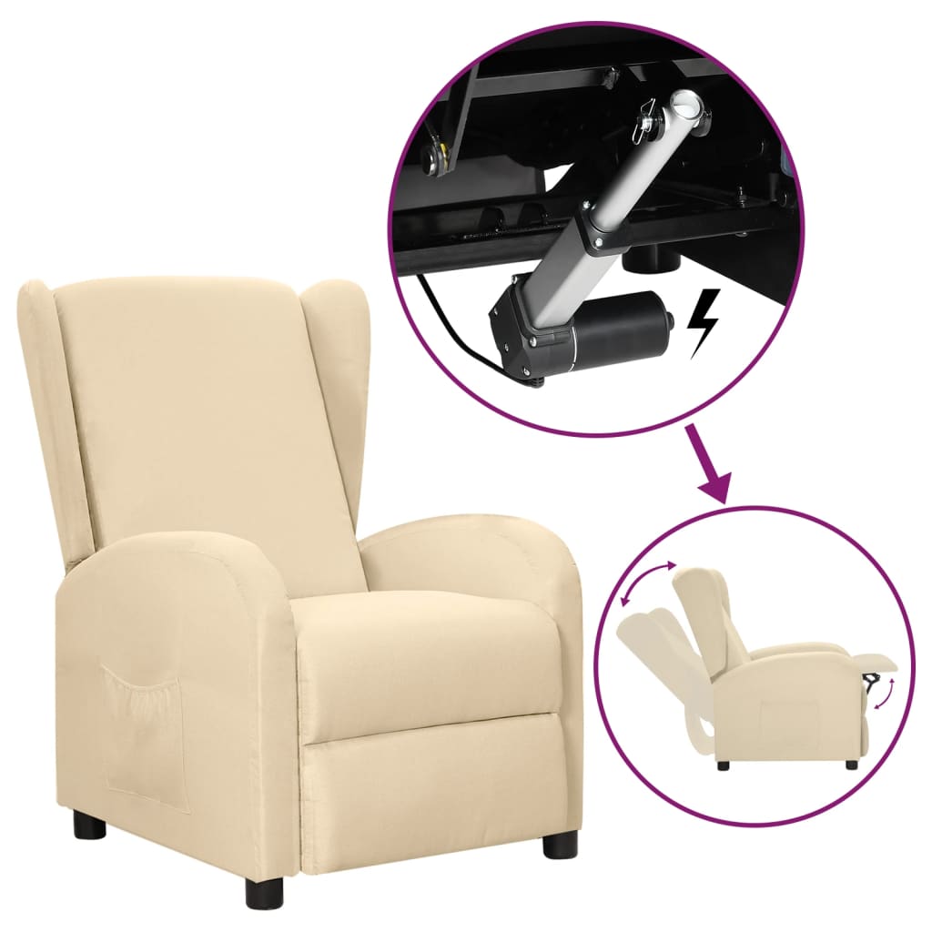 Fauteuil Crème Tissu