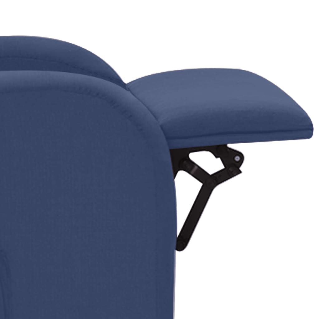 Fotoliu cu ridicare, albastru, material textil