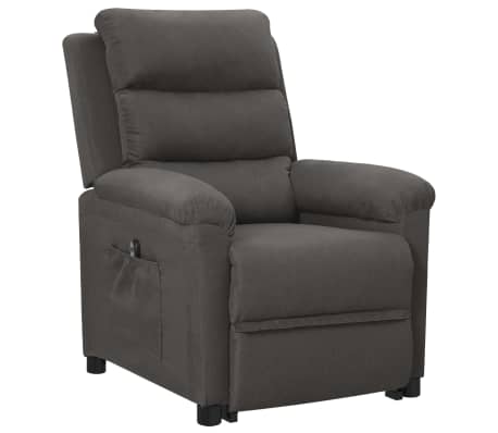 vidaXL Fauteuil Gris foncé Tissu