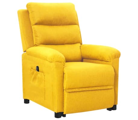 vidaXL Sta-op-stoel stof geel