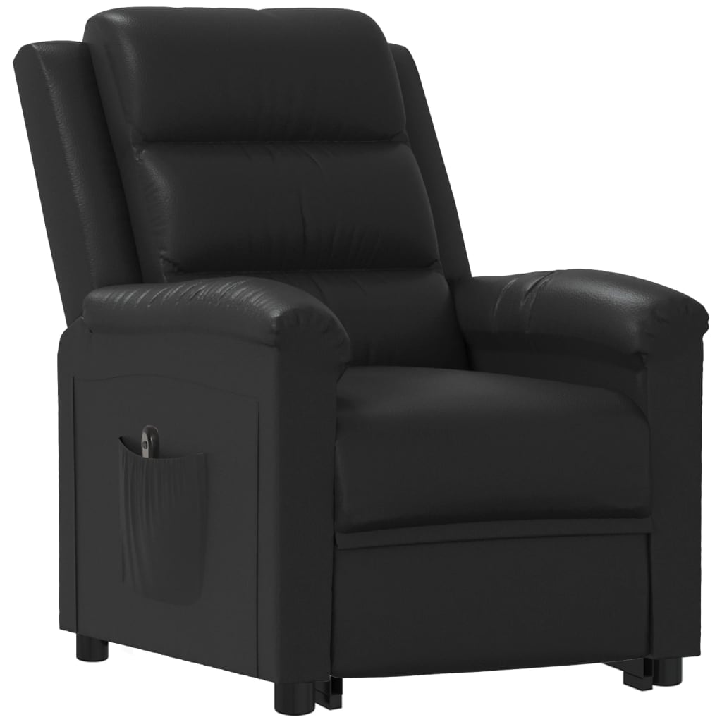 vidaXL Fauteuil Noir Similicuir