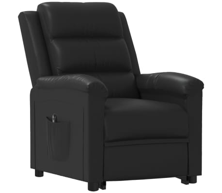 vidaXL Fauteuil Noir Similicuir