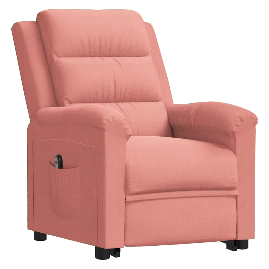 vidaXL Sta-op-stoel fluweel roze