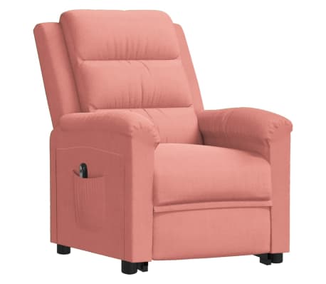 vidaXL Sta-op-stoel fluweel roze