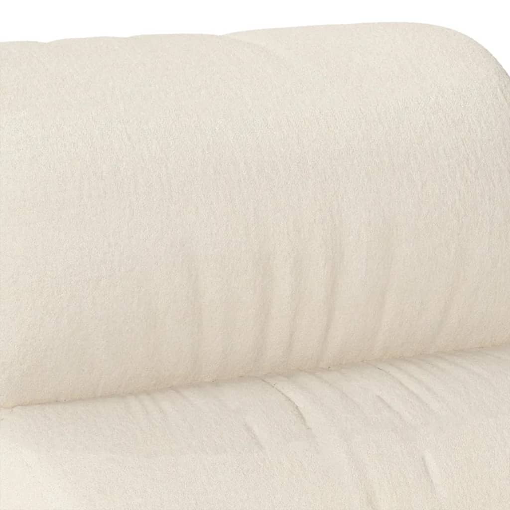 Fotoliu cu ridicare, crem, catifea