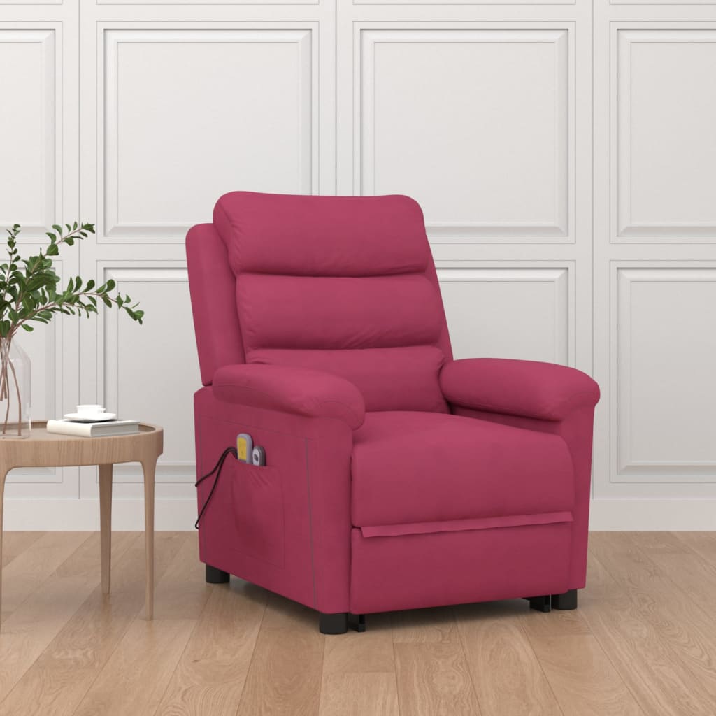 Fauteuil de massage Rouge bordeaux Velours