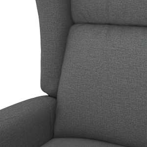 Elektrické polohovací křeslo ušák tmavě šedé textil - obrázek 8