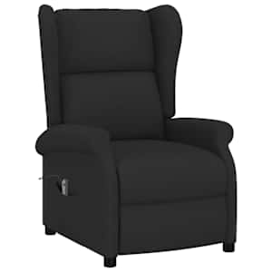Elektrické polohovací křeslo ušák černé textil - obrázek 3