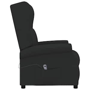 Elektrické polohovací křeslo ušák černé textil - obrázek 5