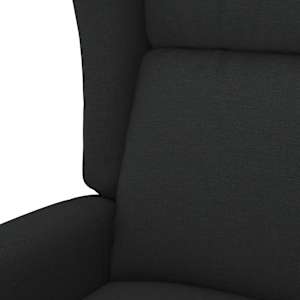 Elektrické polohovací křeslo ušák černé textil - obrázek 8