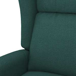 Elektrické polohovací křeslo ušák tmavě zelené textil - obrázek 8