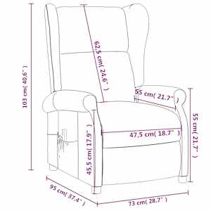 Elektrické polohovací křeslo ušák taupe textil - obrázek 12