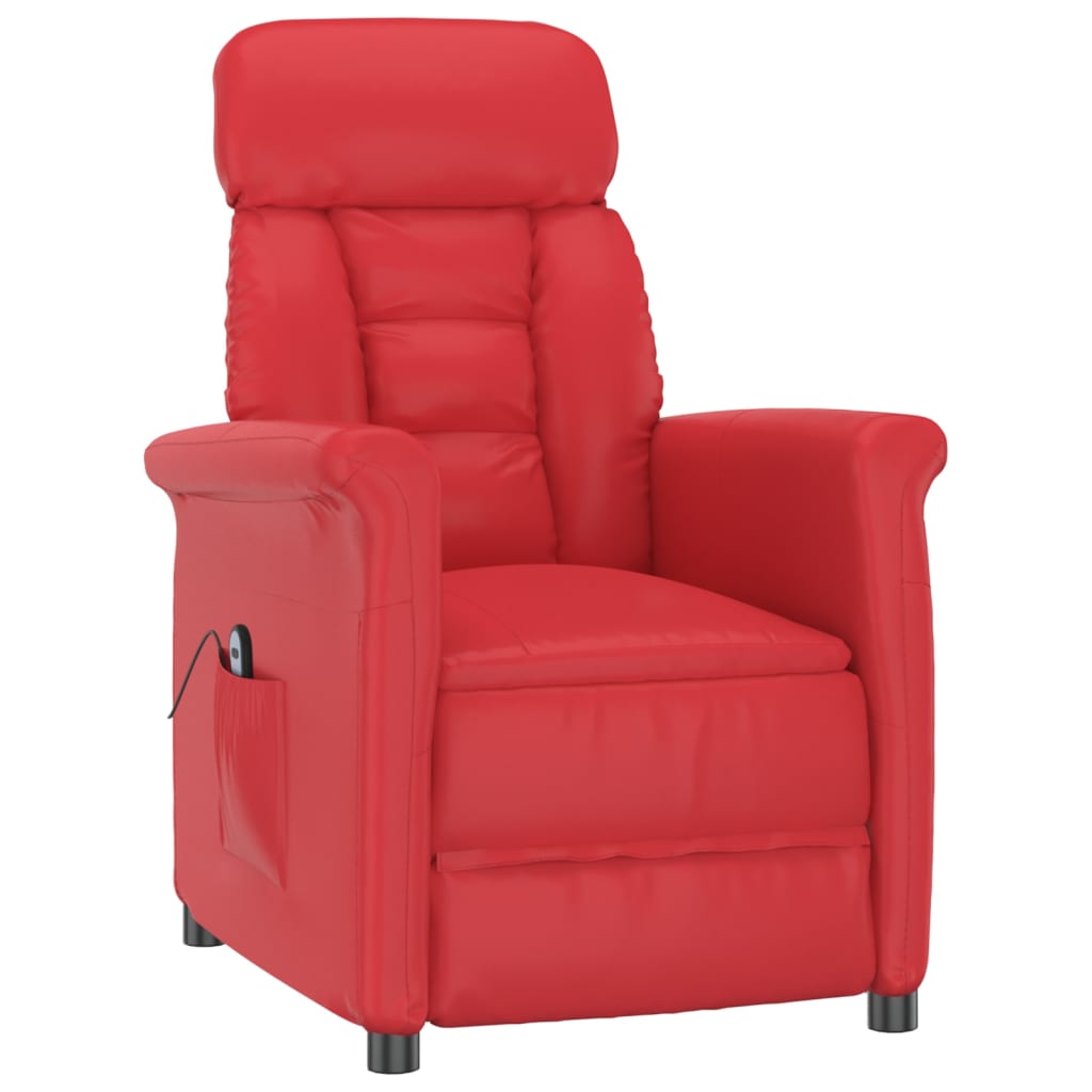 

vidaXL Fauteuil verstelbaar elektrisch kuntsleer rood