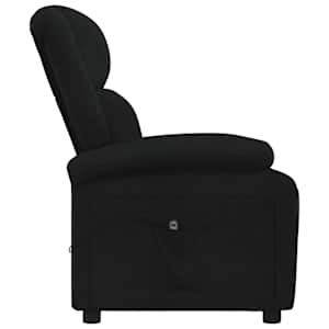 Elektrické polohovací křeslo černé textil - obrázek 5