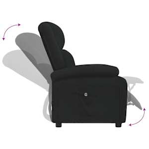 Elektrické polohovací křeslo černé textil - obrázek 7