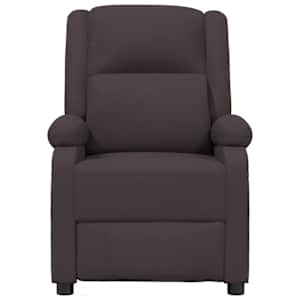 Elektrické polohovací křeslo tmavě hnědé textil - obrázek 4
