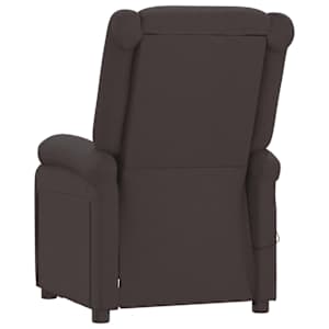 Elektrické polohovací křeslo tmavě hnědé textil - obrázek 6