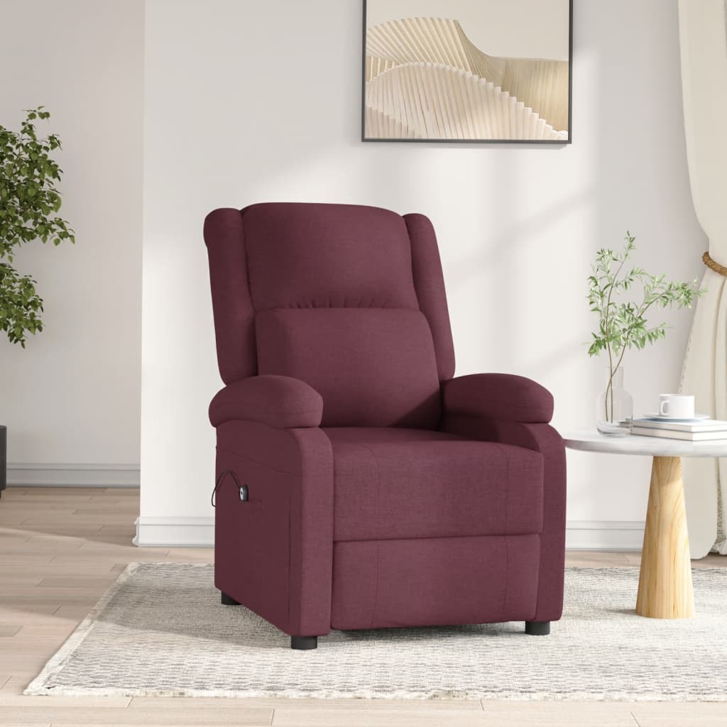 Fauteuil inclinable électrique Violet Tissu