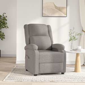 Elektrické polohovací křeslo taupe textil