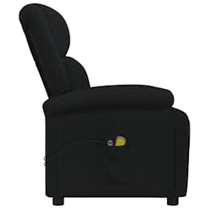 Elektrické masážní křeslo černé textil - obrázek 5