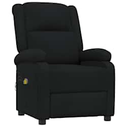 vidaXL Massagesessel Elektrisch Schwarz Stoff