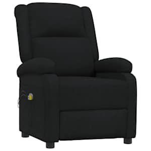 vidaXL Električni masažni stol črno blago