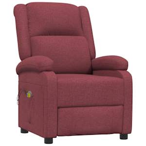 Elektrické masážní křeslo vínové textil - obrázek 3