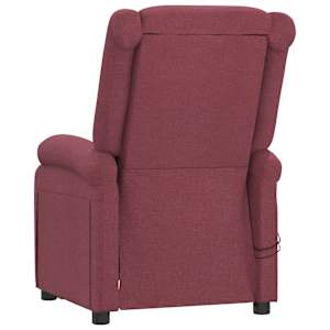 Elektrické masážní křeslo vínové textil - obrázek 6