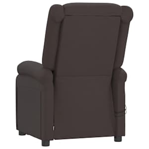 Elektrické masážní křeslo tmavě hnědé textil - obrázek 6