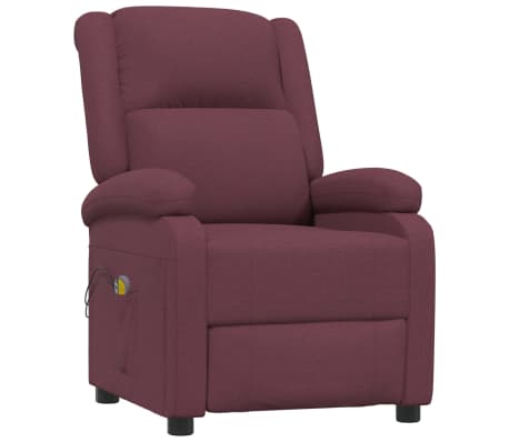 vidaXL Elektrinis masažinis krėslas, violetinės spalvos, audinys
