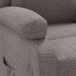 Elektrické masážní křeslo taupe textil - obrázek 9