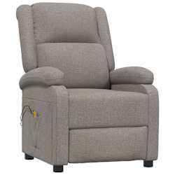 vidaXL Massagesessel Elektrisch Taupe Stoff