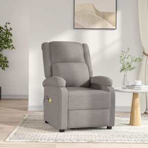 Elektrické masážní křeslo taupe textil - obrázek 1