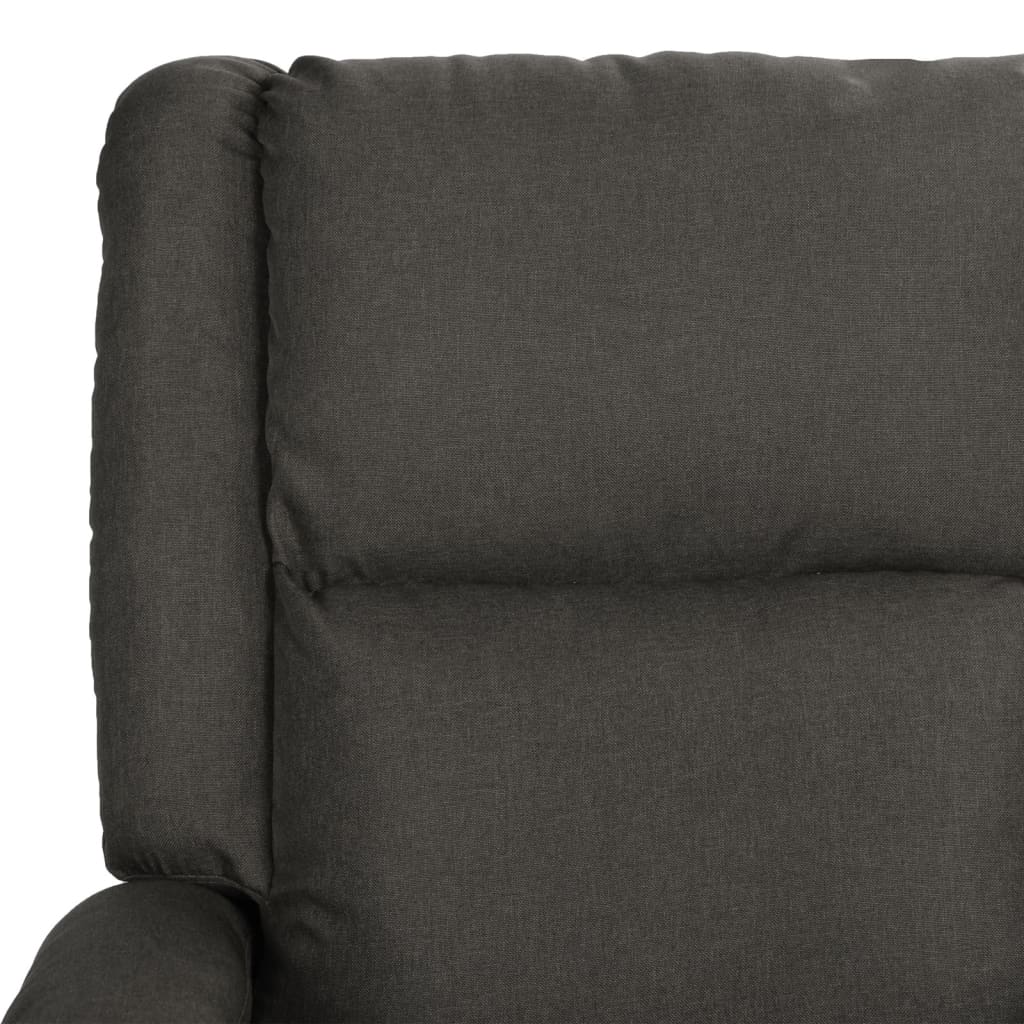 Fotoliu rabatabil electric, gri închis, piele ecologică/textil