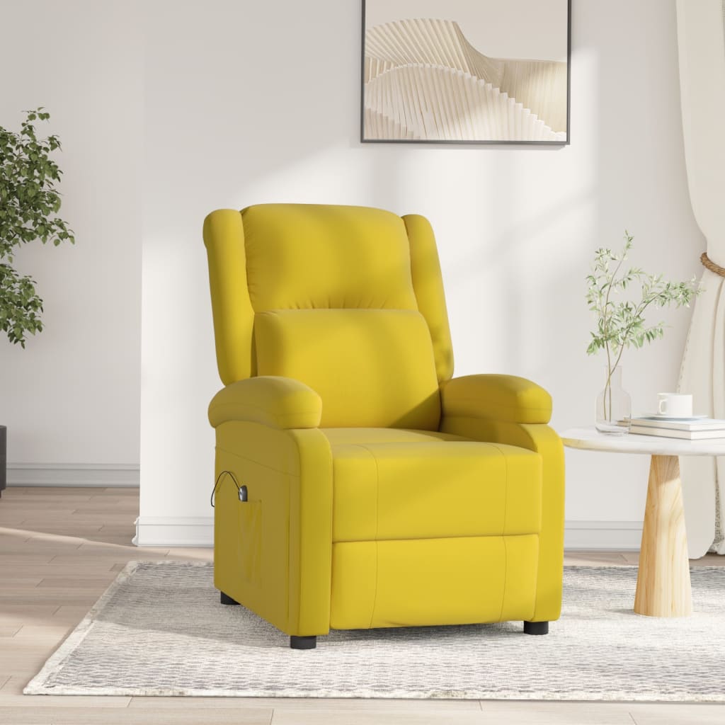 vidaXL Elektryczny fotel rozkadany, ty, obity aksamitem