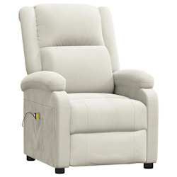 vidaXL Električni masažni stol krem žamet