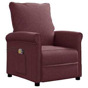 vidaXL Elektrinis masažinis krėslas, violetinės spalvos, audinys