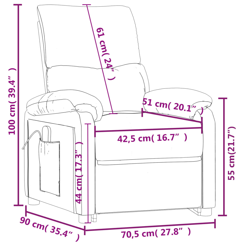 Fotoliu rabatabil electric, negru, material textil