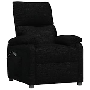 Elektrické polohovací křeslo černé textil - obrázek 3