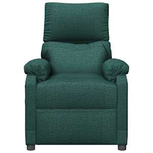 Elektrické polohovací křeslo tmavě zelené textil - obrázek 4