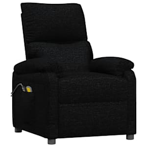 Elektrické masážní křeslo černé textil - obrázek 3