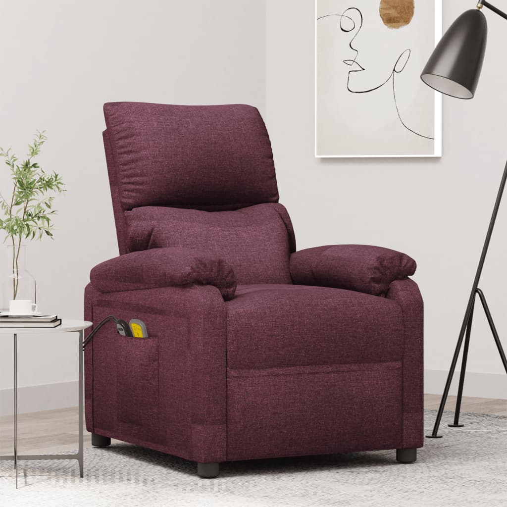 Fauteuil électrique de massage Violet Tissu