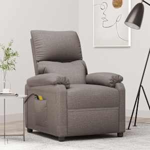 Elektrické masážní křeslo taupe textil - obrázek 1