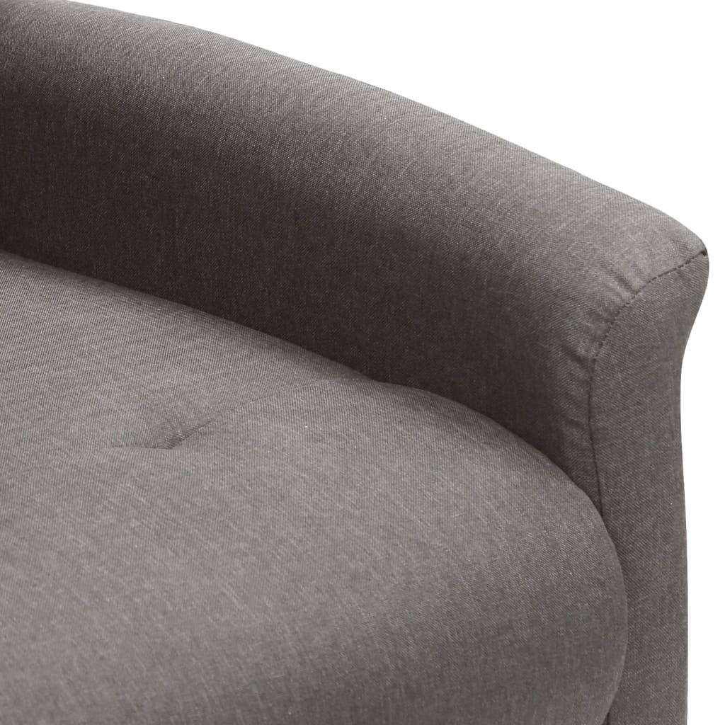 Fotoliu rabatabil electric, gri deschis, textil