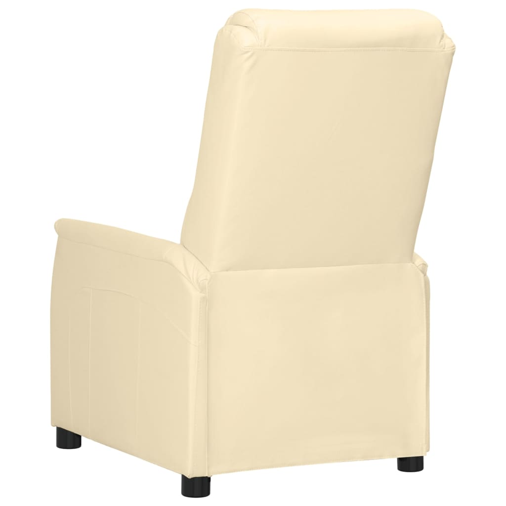 krémszínű műbőr elektromos dönthető fotel