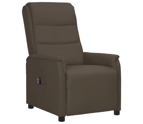 vidaXL Fauteuil inclinable électrique Gris Similicuir