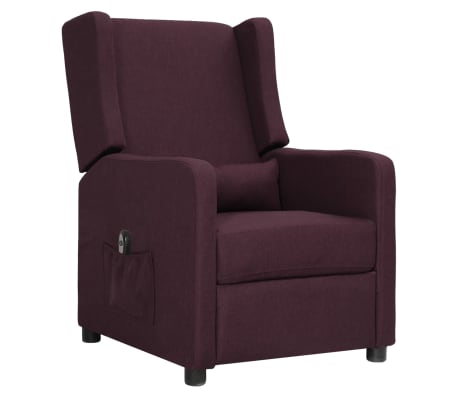 vidaXL Sillón reclinable eléctrico tela color morado