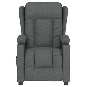 Elektrické polohovací křeslo tmavě šedé textil - obrázek 4