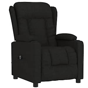 Elektrické polohovací křeslo černé textil - obrázek 3